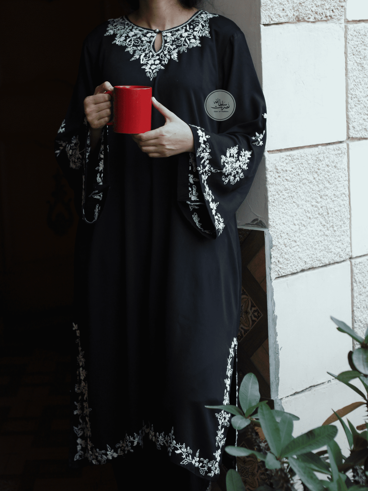 Classic Black - Hand Embroidered Shirt - Pret - Winter Marina