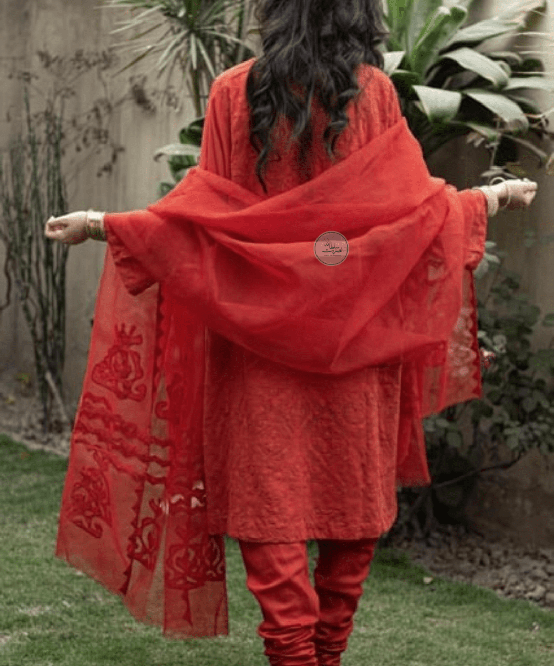 Burnt Orange - Swiss Lawn Handcrafted Ralli Work – 2 Piece