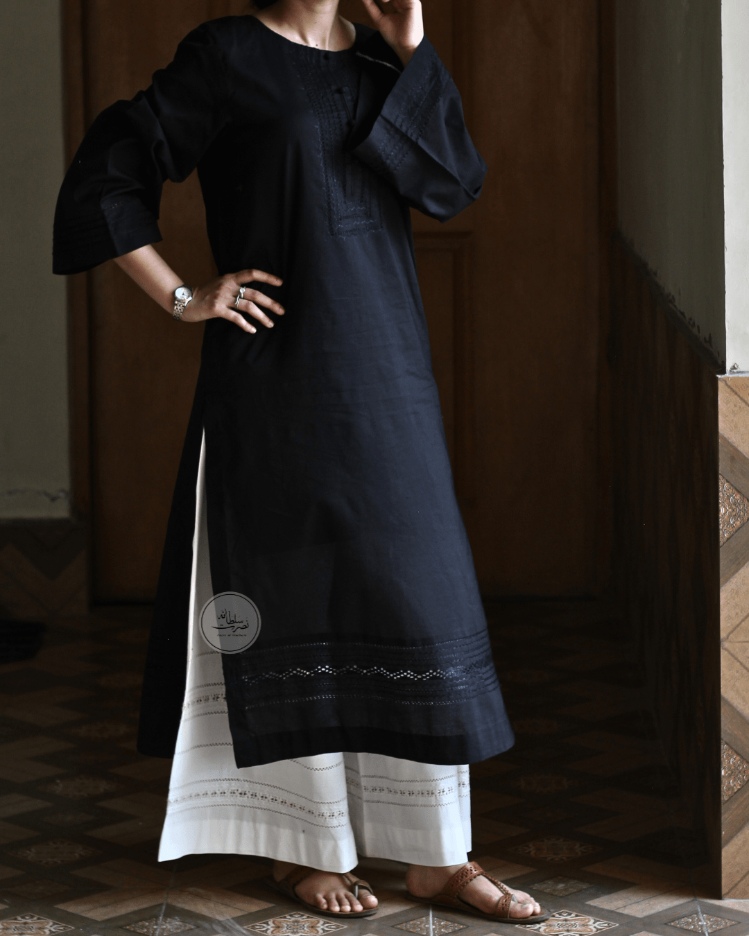 Classic Black - Handcrafted Tarkashi Shirt - Pret