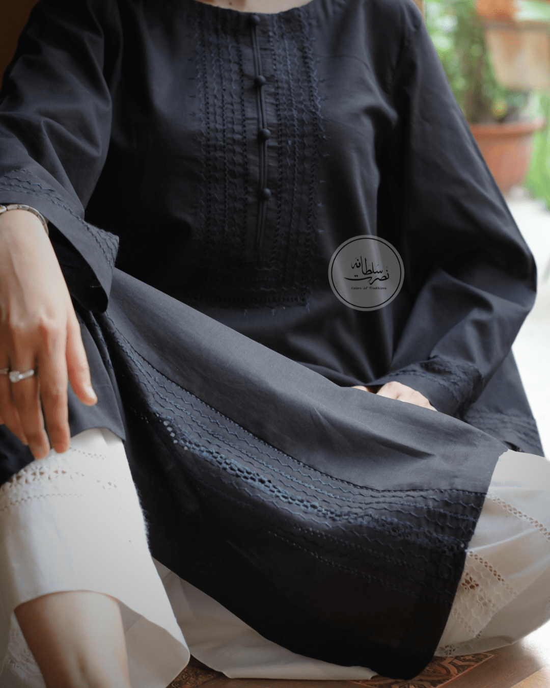 Classic Black - Handcrafted Tarkashi Shirt - Pret