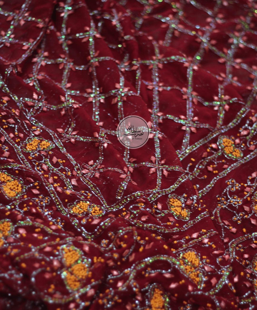 Mehru Nisa - Handmade Gotta Work Dupatta - Pure Chiffon
