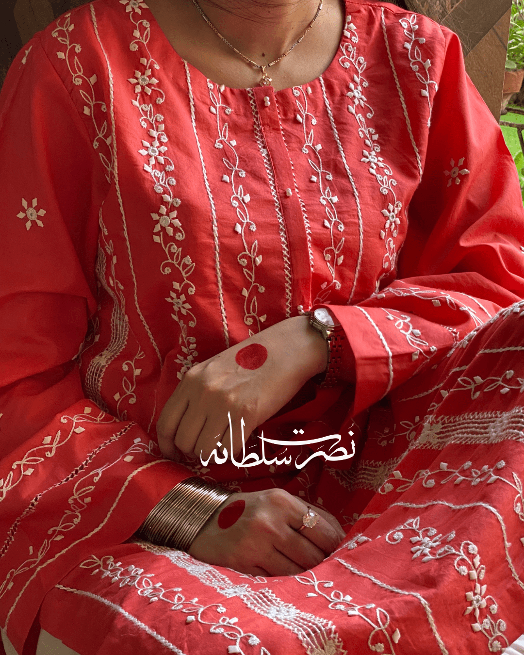 Classic Handcrafted Tarkashi, Tukri and Aari Work Shirt
