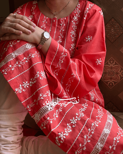 Classic Handcrafted Tarkashi, Tukri and Aari Work Shirt