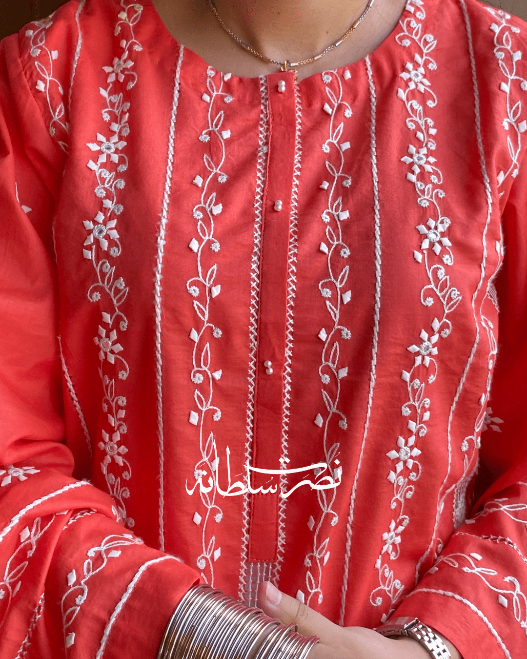Classic Handcrafted Tarkashi, Tukri and Aari Work Shirt