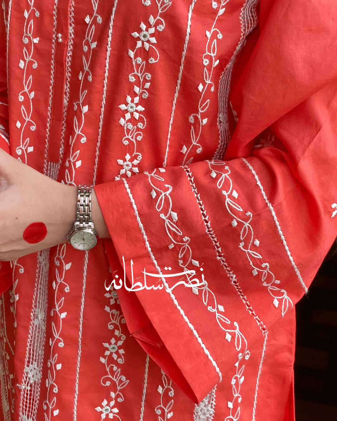 Classic Handcrafted Tarkashi, Tukri and Aari Work Shirt