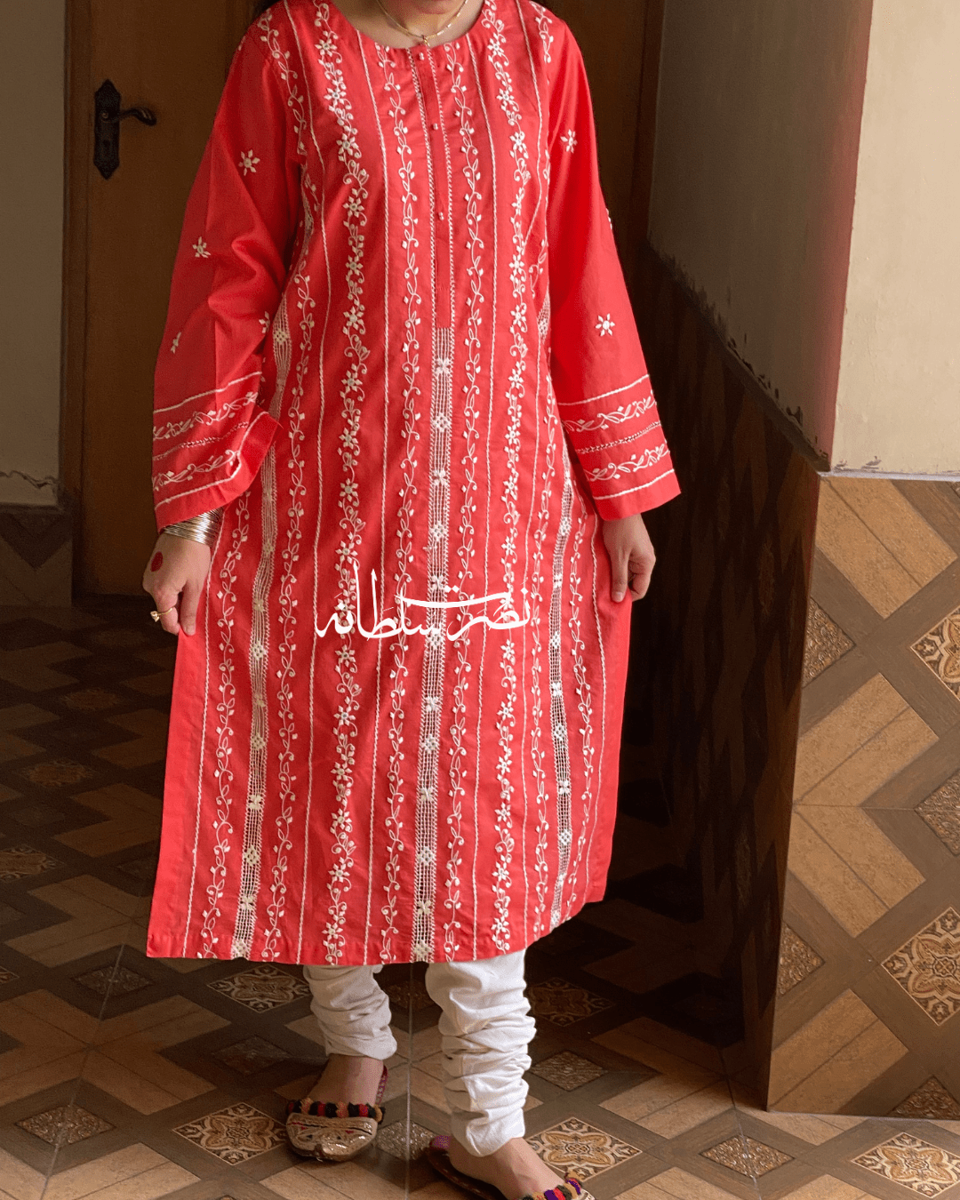 Classic Handcrafted Tarkashi, Tukri and Aari Work Shirt