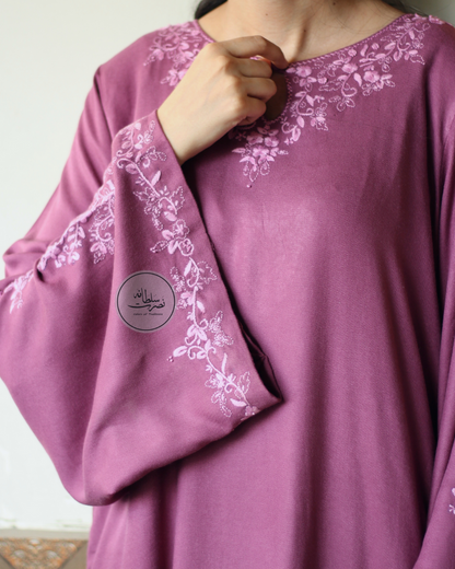 Smokey Mauve - Hand Embroidered Shirt - Winter Marina - Pret