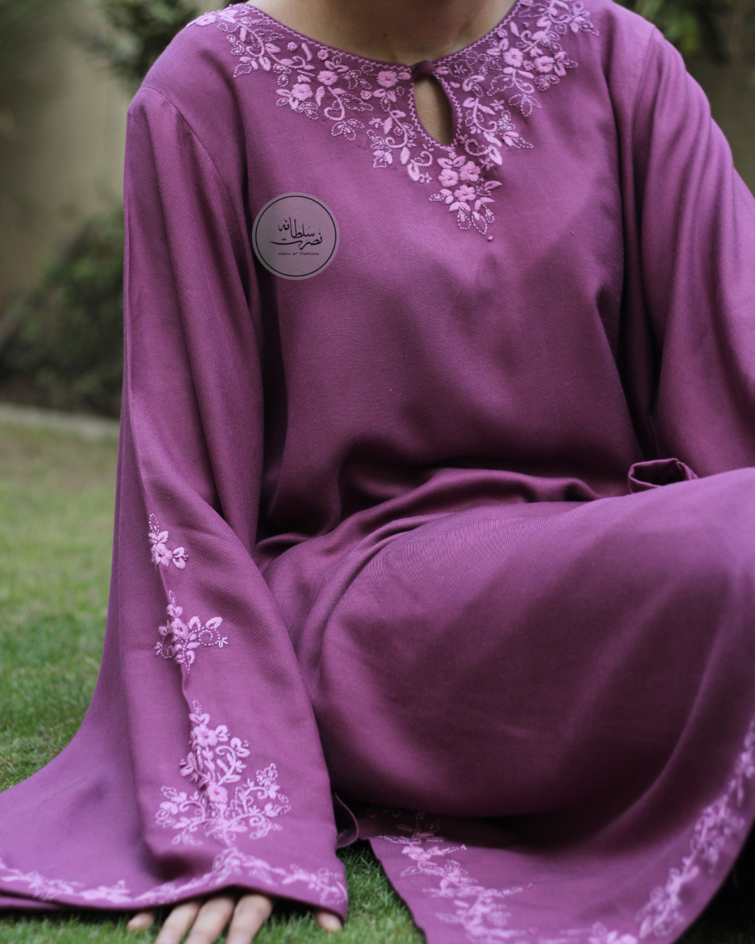 Smokey Mauve - Hand Embroidered Shirt - Winter Marina - Pret