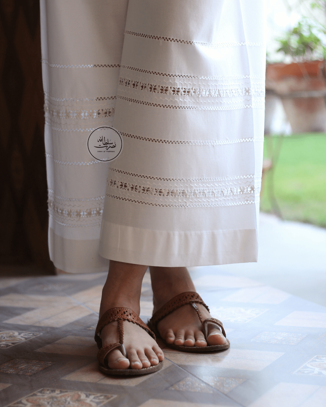Handcrafted Tarkashi - Cotton Lawn Trouser/Pant - Unstitched