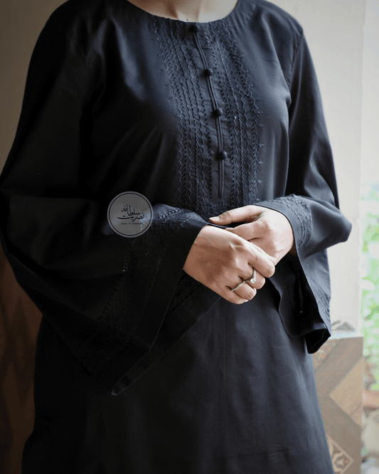 Classic Black - Handcrafted Tarkashi Shirt - Pret