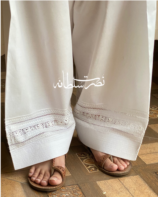 Traditional Handcrafted Tarkashi Farshi Shalwar - Cotton Lawn