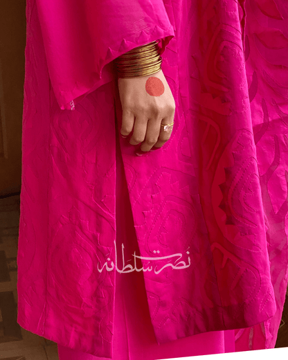 Hot Pink - Swiss Lawn Handcrafted Ralli Work – 2 Piece