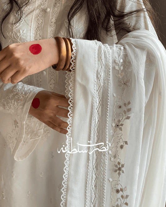 Classic Pure Chiffon Handcrafted Tarkashi Dupatta