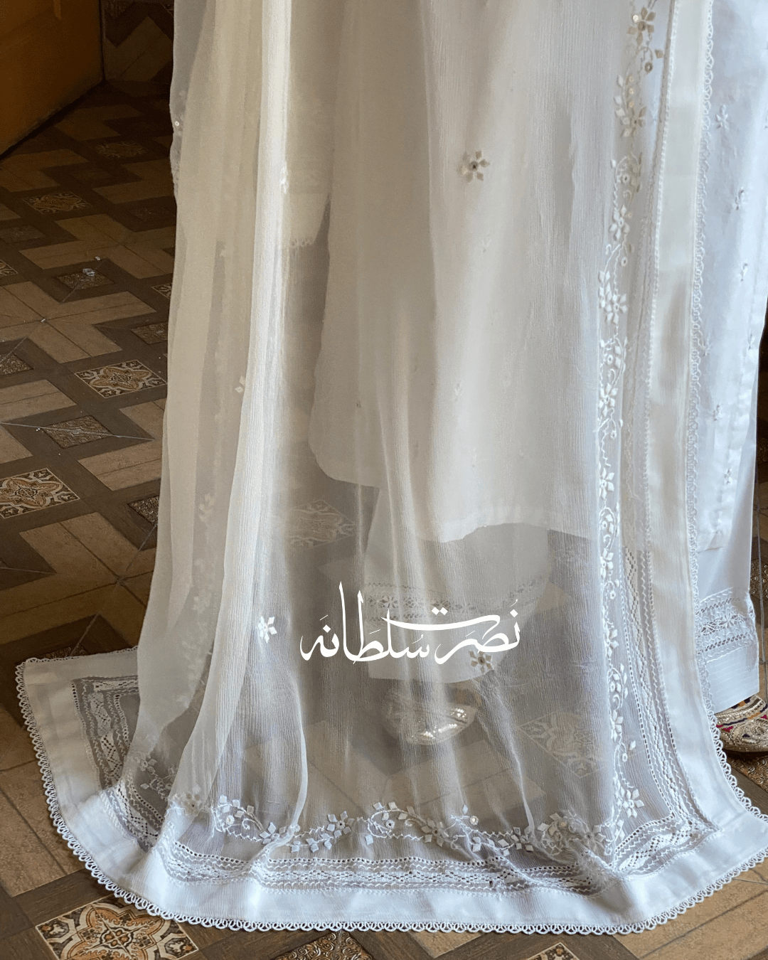 Classic Pure Chiffon Handcrafted Tarkashi Dupatta