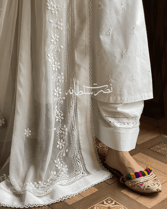 Classic Pure Chiffon Handcrafted Tarkashi Dupatta