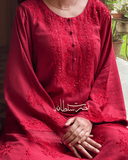 Hand Embroidered Mirror Work Kurta 