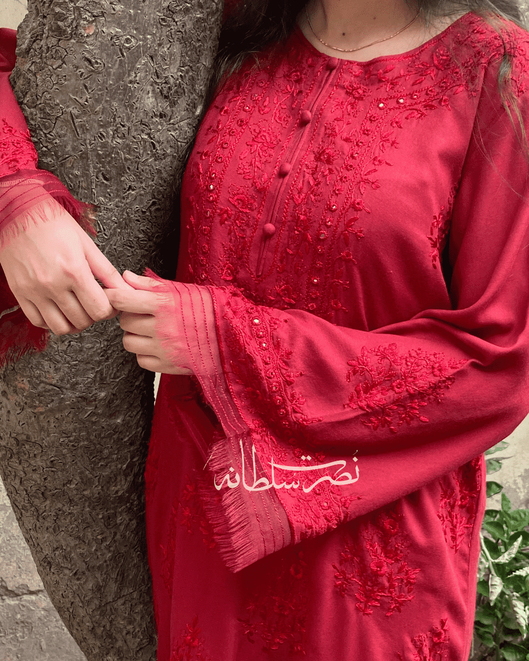 Hand Embroidered Mirror Work Kurta 