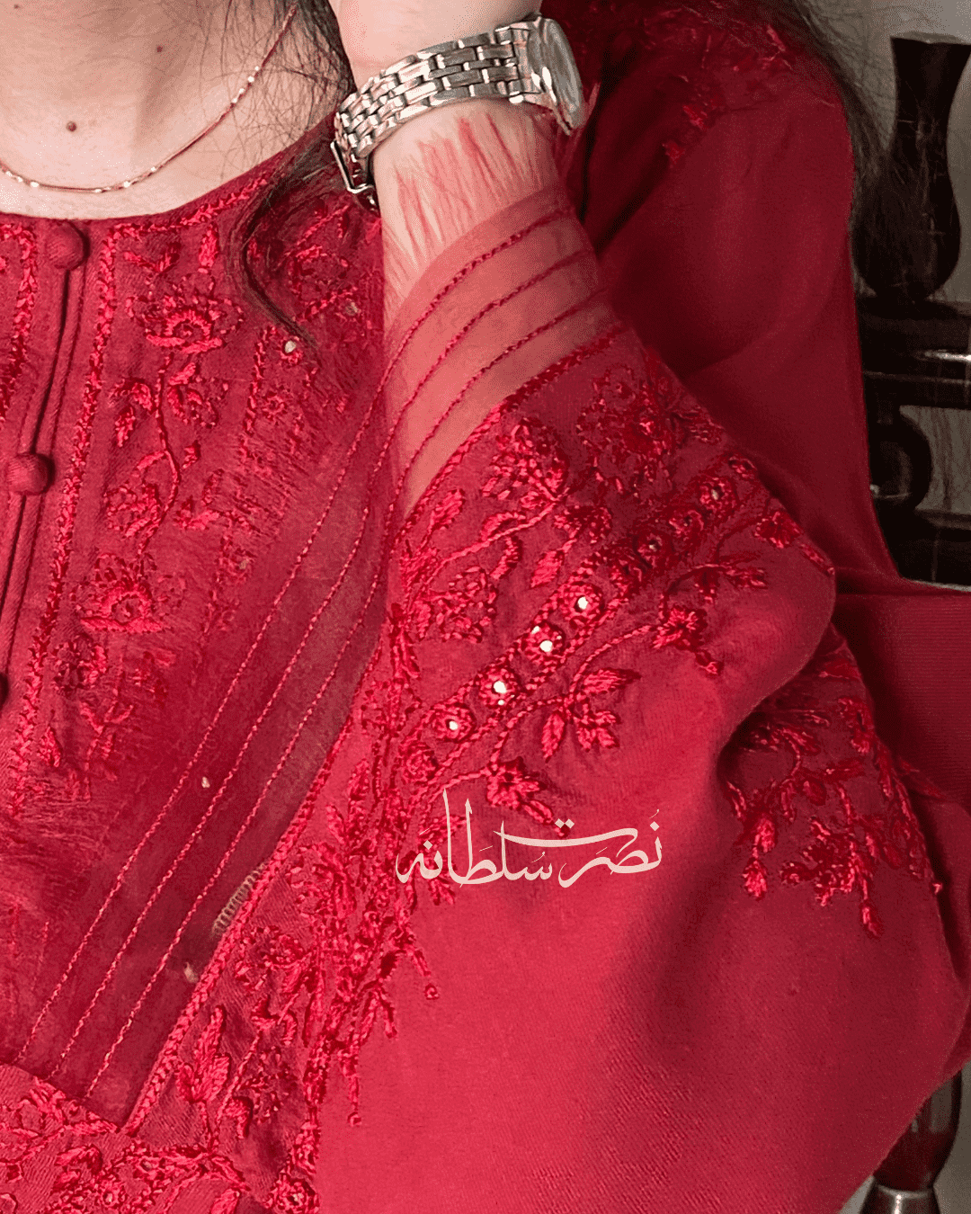 Hand Embroidered Mirror Work Kurta - Winter Collection